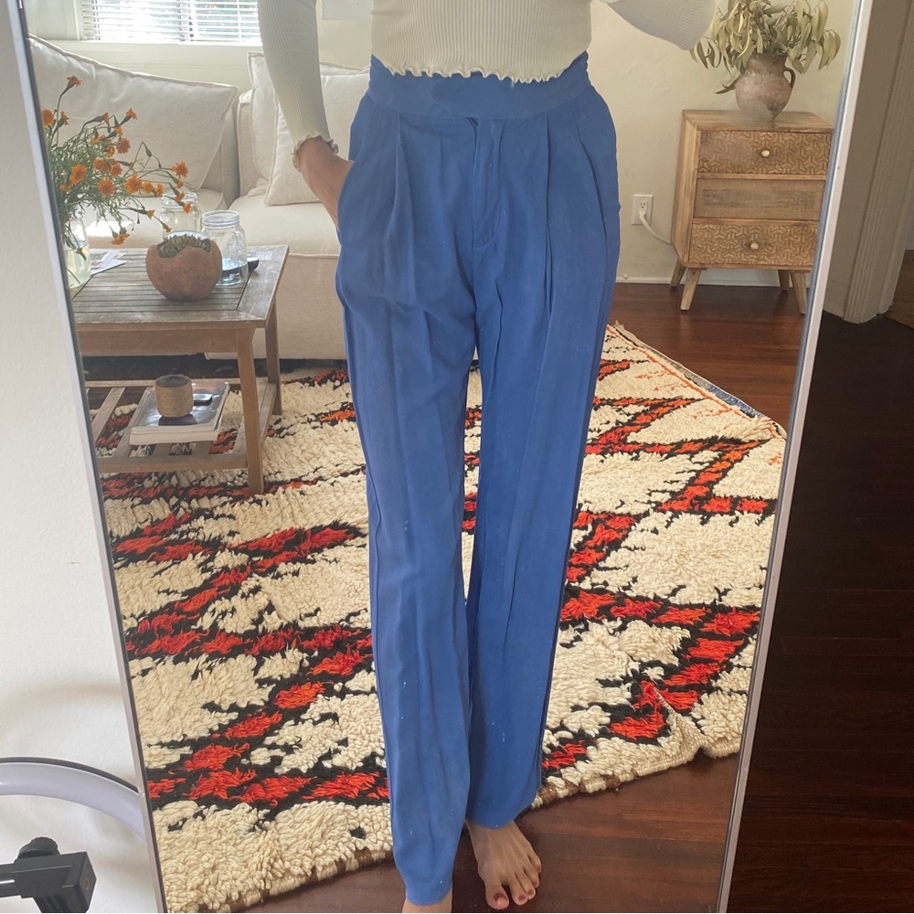 High Waisted Pleated Trousers - image 1